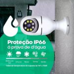 Câmera de Segurança IP Lâmpada WiFi 1080p com visão noturna, detecção de movimento e áudio bidirecional premium - Imagem 3