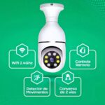 Câmera de Segurança IP Lâmpada WiFi 1080p com visão noturna, detecção de movimento e áudio bidirecional premium - Imagem 5