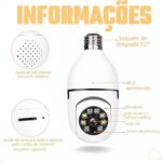 Câmera de Segurança IP Lâmpada WiFi 1080p com visão noturna, detecção de movimento e áudio bidirecional premium - Imagem 6