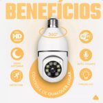 Câmera de Segurança IP Lâmpada WiFi 1080p com visão noturna, detecção de movimento e áudio bidirecional premium - Imagem 7