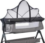 Tenda para berço de bebê dobrável e respirável, fácil de instalar, proteção e conforto para seu bebê, preto M - Imagem 5