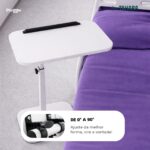 Mesa Portátil Ajustável Pluggei Select: altura regulável e tampo inclinável para home office, estudo e sofá. - Imagem 4