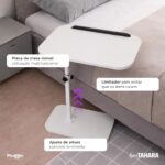 Mesa Portátil Ajustável Pluggei Select: altura regulável e tampo inclinável para home office, estudo e sofá. - Imagem 5