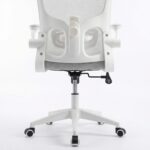 Cadeira de Escritório Ergonômica Mesh Cinza com apoio lombar e ajuste de altura para mais conforto no home office. - Imagem 3