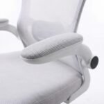 Cadeira de Escritório Ergonômica Mesh Cinza com apoio lombar e ajuste de altura para mais conforto no home office. - Imagem 5