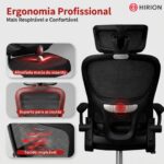 Cadeira Presidente Ergonômica com Braços Flip-Up, Mesh Respirável e Suporte até 200kg para seu Home Office - Imagem 3