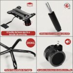 Cadeira Presidente Ergonômica com Braços Flip-Up, Mesh Respirável e Suporte até 200kg para seu Home Office - Imagem 5