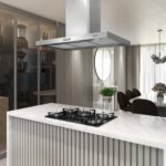 Coifa Ilha Retangular 90cm Inox Fogatti 220V com 3 velocidades, LED e modo exaustor e depurador para sua cozinha. - Imagem 3