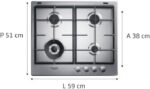 Cooktop 4 bocas Brastemp Gourmand Inox com duplachama e trempe de ferro fundido: praticidade, potência e fácil limpeza. - Imagem 3