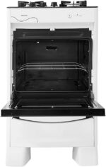 Fogão Suggar Neo Glass branco 4 bocas com mesa de vidro, forno 56L e acendimento automático - Imagem 5
