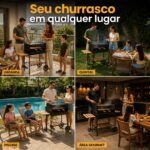 Churrasqueira Portátil com Rodas Califórnia: prática, completa e fácil de transportar para seu churrasco em casa. - Imagem 3