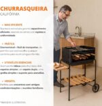 Churrasqueira Portátil com Rodas Califórnia: prática, completa e fácil de transportar para seu churrasco em casa. - Imagem 4