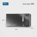 Micro-ondas Mondial Espelhado 34L 1400W 220V: potência, praticidade e design moderno para sua cozinha. - Imagem 7