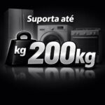 Suporte Móvel Ajustável Premium: mova geladeira, fogão e máquina com segurança, suporta 200kg, é antiferrugem e antivibração. - Imagem 8