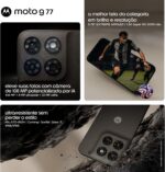 Smartphone Motorola Moto G77 5G 256GB com câmera 108MP, tela 1.5K AMOLED 120Hz e resistência reforçada para mais desempenho e estilo. - Imagem 8