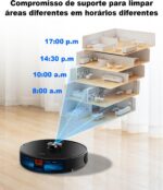 LILIN X6 Robô Aspirador LiDAR 3 em 1 com WiFi, Alexa, 6500Pa e mapas múltiplos para limpeza inteligente. - Imagem 4