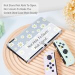 Capa protetora para Switch OLED em silicone floral: proteção total, encaixe perfeito e conforto para Joy-Con. - Imagem 4