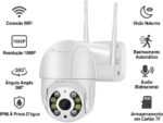 Kit 2 Câmeras de Segurança Wi‑Fi Externa 360° Full HD: monitoramento no celular, visão noturna e proteção total para sua casa. - Imagem 4