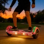 Hoverboard com Music Speaker e LED Front Lights All Terrain 8 rosa: estabilidade, Bluetooth e LEDs para diversão e compra segura - Imagem 3