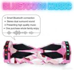 Hoverboard com Music Speaker e LED Front Lights All Terrain 8 rosa: estabilidade, Bluetooth e LEDs para diversão e compra segura - Imagem 4