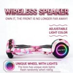 Hoverboard com Music Speaker e LED Front Lights All Terrain 8 rosa: estabilidade, Bluetooth e LEDs para diversão e compra segura - Imagem 6