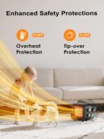 Aquecedor de Mesa 1500W PTC: aquecimento rápido, silencioso e seguro para escritório e quarto - Imagem 4
