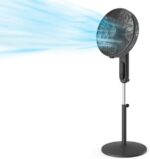 Philips Walita Ventilador de Coluna, 40cm, Controle Remoto, Preto, 130W, 6 Hélices, 3 Velocidades, Timer 12h, Série 1500 - Imagem 2