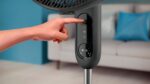 Philips Walita Ventilador de Coluna, 40cm, Controle Remoto, Preto, 130W, 6 Hélices, 3 Velocidades, Timer 12h, Série 1500 - Imagem 4
