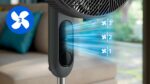 Philips Walita Ventilador de Coluna, 40cm, Controle Remoto, Preto, 130W, 6 Hélices, 3 Velocidades, Timer 12h, Série 1500 - Imagem 5