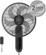 Philips Walita Ventilador de Coluna, 40cm, Controle Remoto, Preto, 130W, 6 Hélices, 3 Velocidades, Timer 12h, Série 1500 - Imagem 9