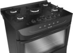 Fogão Mueller preto fosco 5 bocas com mesa de vidro e acendimento automático para cozinhar com praticidade e potência - Imagem 3