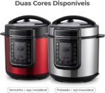 Panela de pressão elétrica 6 L em inox: praticidade, cozimento automático e fácil limpeza para refeições saborosas em casa. - Imagem 3