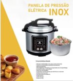 Panela de pressão elétrica 6 L em inox: praticidade, cozimento automático e fácil limpeza para refeições saborosas em casa. - Imagem 4