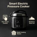 Panela de pressão elétrica 6 L em inox: praticidade, cozimento automático e fácil limpeza para refeições saborosas em casa. - Imagem 7