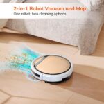 Robô Aspirador V5s Plus: sucção 2000Pa, aspira e esfrega com controle por app e voz para limpeza inteligente. - Imagem 5