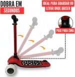 Patinete Joy Infantil LED e Bluetooth, ajustável, resistente até 80kg para diversão segura e vibrante - Imagem 3