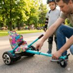 Joyfox Hoverkart Universal Ciano: transforme seu hoverboard em kart seguro, ajustável e fácil de montar. - Imagem 3