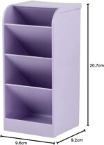 Organizador Diagonal Lilás Pastel: compacto, resistente e ideal para manter documentos organizados com charme no escritório ou home office. - Imagem 5