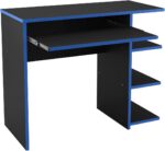 Mesa Escrivaninha Para Computador Escritório Pc Gamer RTX com estante lateral e design funcional para seu espaço de trabalho. - Imagem 5
