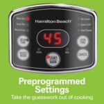 Hamilton Beach 37548: panela de arroz digital 14 xícaras com vapor, enxágue 2 em 1 e 6 funções programáveis para cozinhar fácil. - Imagem 4
