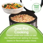 Hamilton Beach 37548: panela de arroz digital 14 xícaras com vapor, enxágue 2 em 1 e 6 funções programáveis para cozinhar fácil. - Imagem 5
