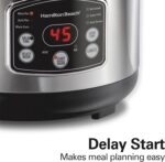 Hamilton Beach 37548: panela de arroz digital 14 xícaras com vapor, enxágue 2 em 1 e 6 funções programáveis para cozinhar fácil. - Imagem 6