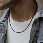 Colar de corrente em aço inox 2 mm para homens, banhado a prata, preto ou ouro, ideal para estilo e durabilidade. - Imagem 8