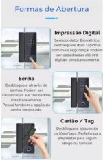 Fechadura Biométrica Eletrônica TTLock à Prova D’Água para Vidro com Vidro: segurança inteligente e moderna para sua compra. - Imagem 4