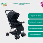 Maxi Baby YouTurn: carrinho com alça reversível, capota extralonga e segurança para passeios confortáveis. - Imagem 8