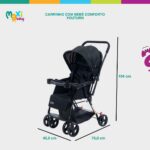 Maxi Baby YouTurn: carrinho com alça reversível, capota extralonga e segurança para passeios confortáveis. - Imagem 9