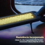 Patinete Elétrico Adulto/Scooter Elétrica 550W: autonomia de 37 km, suspensão dianteira e luzes laterais para mais conforto e segurança. - Imagem 7