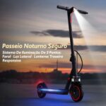 Patinete Elétrico Adulto/Scooter Elétrica 550W: autonomia de 37 km, suspensão dianteira e luzes laterais para mais conforto e segurança. - Imagem 8