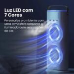 Mini Climatizador de Ar Portátil, 3 em 1 Umidificador e Purificador, LED Duplo Reservatório 280ml, USB 10W, Controle de Velocidade, 37x16.5x7.5cm - Imagem 2