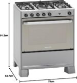 Fogão Suggar Select 5 bocas com tripla chama, mesa de inox, forno 90 L e acendimento automático - Imagem 7